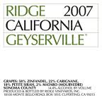 Ridge Geyserville Red&nbsp;2007